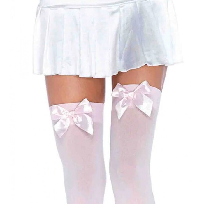 Рожеві нейлонові панчохи Leg Avenue