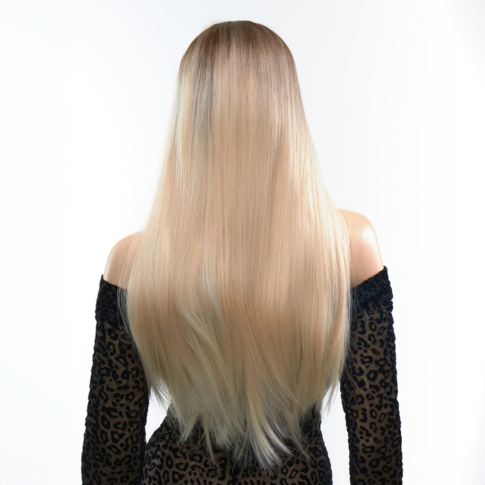 Парик прямый с челкой Fetish Hair омбре блонд, 60 см