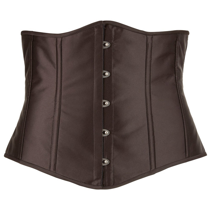 Корсет з відкритим бюстом Cottelli Collection Underbust Corset зі шнурівкою, чорний, XL