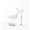 Босоніжки Pleaser Flamingo-808PREM на підборах 8 дюймів, босоніжки з ремінцем на щиколотці 4 дюйми, прозорі/прозорі