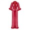 Довгий халат Leg Avenue Marabou Trimmed Red O\S