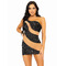 Еротична міні-сукня з сітчастими вставками та стразами Leg Avenue Glam Vibe Rhinestone, чорна, S