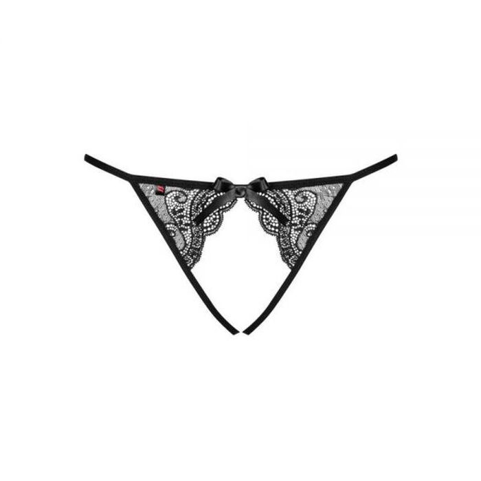 Трусики с интимным вырезом Obsessive MIAMOR S/M