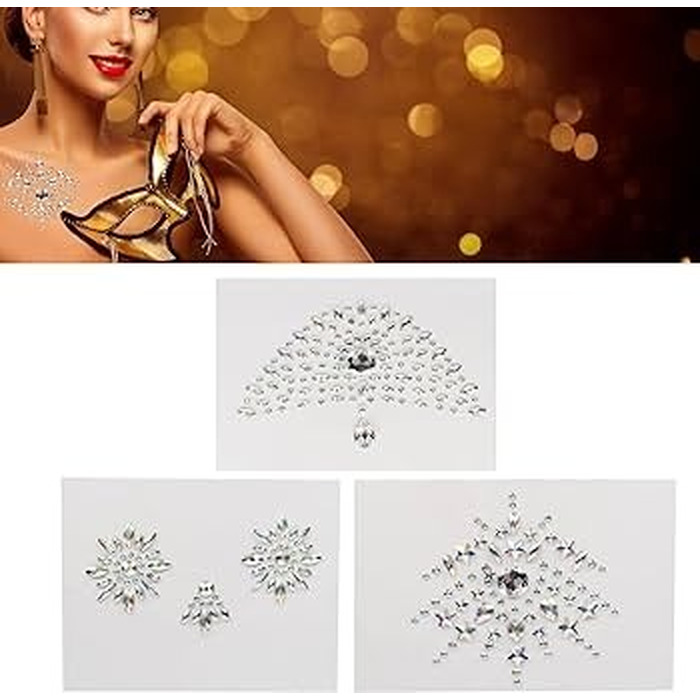 Прикраси для грудей та бікіні зі стразами Flamboyant від Bijoux Indiscrets, сріблясто-чорні