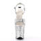 Босоніжки Pleaser Flamingo-810LG **8-дюймовий каблук, 4-дюймовий PF блискучий ремінець на щиколотці, сріблястий