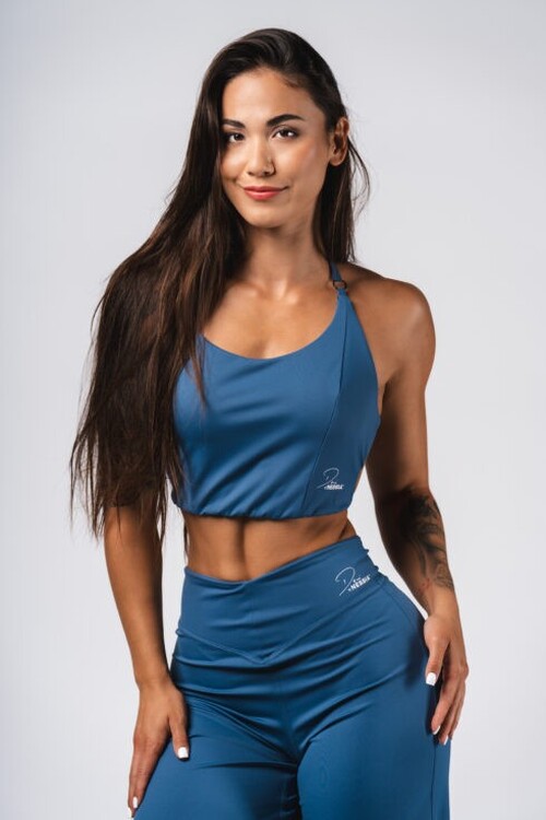 Топ Deni x NEBBIA Sports Crop Tank Blue 309