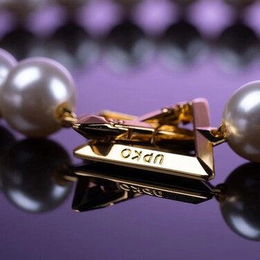 Ошейник с позолотой UPKO Moist Eyes жемчужный