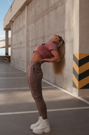 Штани High-Waist Loose Fit Sweatpants 'Feeling Good' 409 Brown