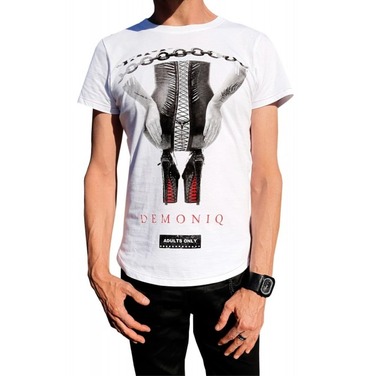 Мужская футболка с принтом Demoniq TSHRB002 белая, L