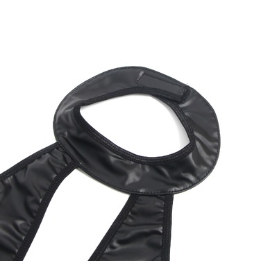 Мини-платье с молнией и подтяжками Star Night с имитации кожи, черное, S