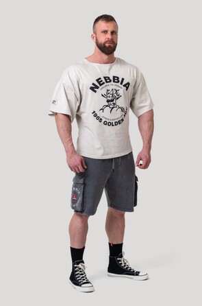 Футболка Nebbia Washed Rag Top GOLDEN AGE Light Grey 788