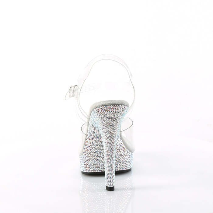 Босоножки Majesty-508DM, каблук 5 дюймов, ремешок на щиколотке 7/8 дюйма, прозрачные