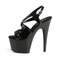 Босоніжки Pleaser Adore-730 на підборах 7 дюймів, 2 3/4 дюйма PF Criss Cross Slingback, чорні