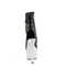 Ботильоны Pleaser Adore-1018LG с каблуком 7 дюймов, открытым носком и пяткой 2 3/4 дюйма, молнией сбоку, чёрная искусственная кожа/серебристый цвет