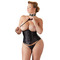 Корсет з відкритим бюстом Cottelli Collection Underbust Corset зі шнурівкою, чорний, XL