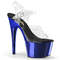 Босоножки Pleaser Adore-708, каблук 7 дюймов, ремешок на щиколотке шириной 2 3/4 дюйма, прозрачный/синий