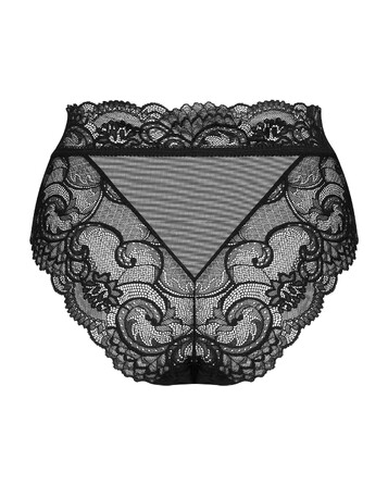 Трусики кружевные Obsessive Elizenes L\XL Black