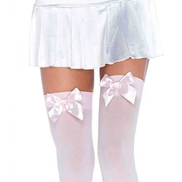 Рожеві нейлонові панчохи Leg Avenue