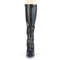 Чоботи Pleaser до коліна Boots Seduce-2000, прості, еластичні, 5 дюймів, з блискавкою збоку, чорні, з веганської шкіри