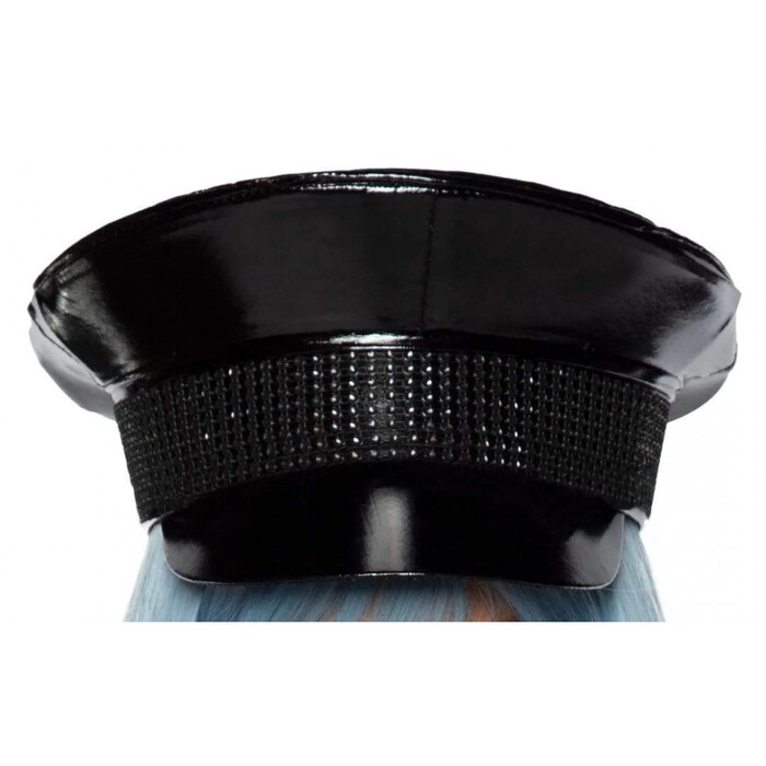 Военная шляпа со стразами One Size Rhinestone Trimmed Military Hat от Leg Avenue, черная