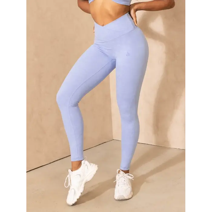 Легінси Ryderwear NKD Stonewash Crossover Scrunch Leggings - Cornflower Blue Stonewash