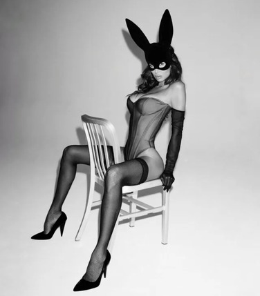 Маска Кролика для доповнення сексуального костюма Leg Avenue, чорний