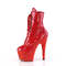 Ботинки Pleaser Bejeweled-1020-7, каблук 7 дюймов, 2 3/4 дюйма, шнуровка спереди, боковая молния, красные