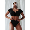 Топ Fitzona BLACK SWIMSUIT TOP WITH SLEEVES AND ZIPER Топ Fitzona BLACK SWIMSUIT TOP WITH SLEEVES AND ZIPER