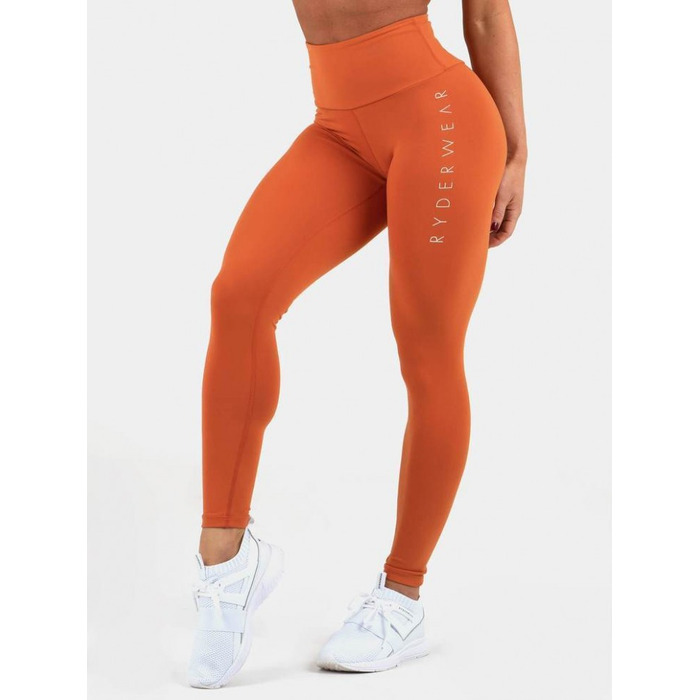Женские лосины для фитнеса бодибилдинга Ryderwear Instinct Scrunch Bum Rust
