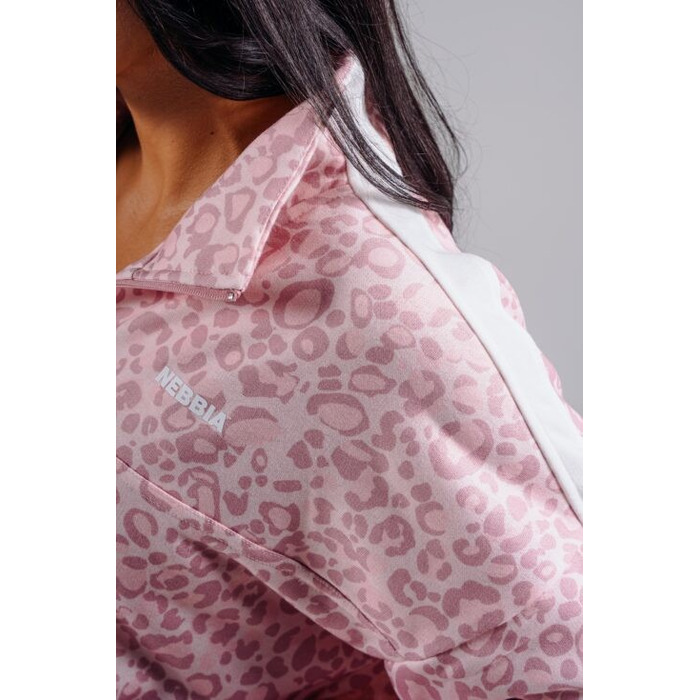 Кофта Nebbia Half-Zip Leopard Sweatshirt PRIMAL Pink Leopard 866