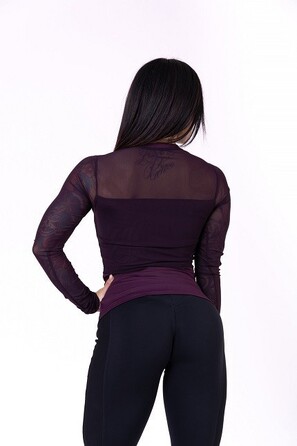 Лонгслів Nebbia Flash-Mesh Long Sleeve Shirt 664 Bordo Bordeaux