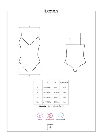 Купальник сдельный Obsessive Beverelle с глубоким декольте и шнуровкой, черный, S