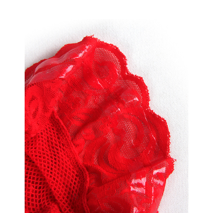 Чулки в сеточку Star Night красные