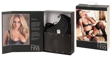 Комплект белья Abierta Fina Rhinestone лиф с камнями и трусики с открытым доступом, черный, 75B/S