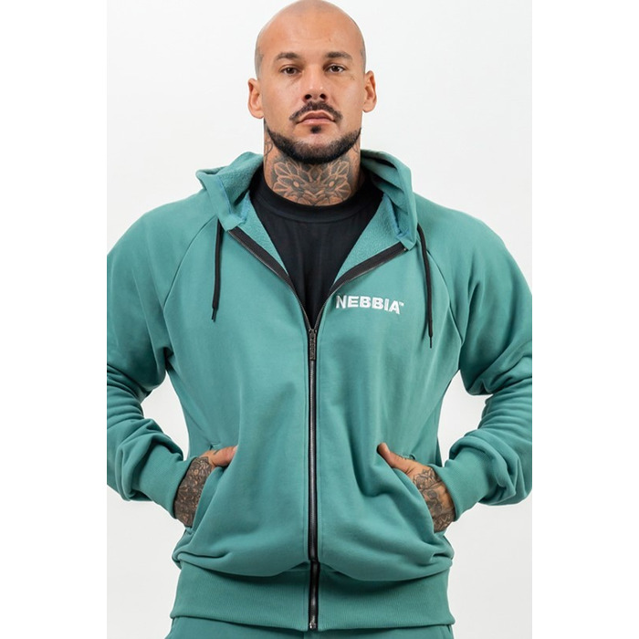Кофта Nebbia Long Zip Up Hoodie BEYOND ORDINARY Green 707
