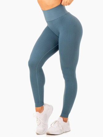 Леггинсы Honeycomb Scrunch Seamless Leggings - Steel Blue