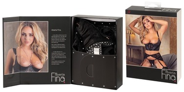 Комплект белья из трех предметов из кружева и бархата Shelf Bra Set 85B/L Shelf Bra Set 85B/L