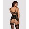 Комплект Obsessive Amallie корсет та стрінги S/M
