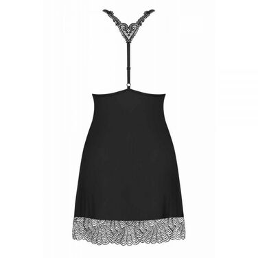 Cорочка Obsessive Chiccanta chemise & thong black S/M