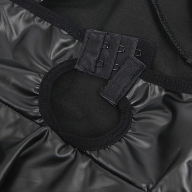 Платье из PU кожи Star Night с чокером, черный (без коробки)