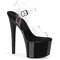 Босоніжки Pleaser Passion-708 на підборах 7 дюймів, з ремінцем на щиколотці PF Comfort шириною 2 3/4 дюйма, прозорі/чорні