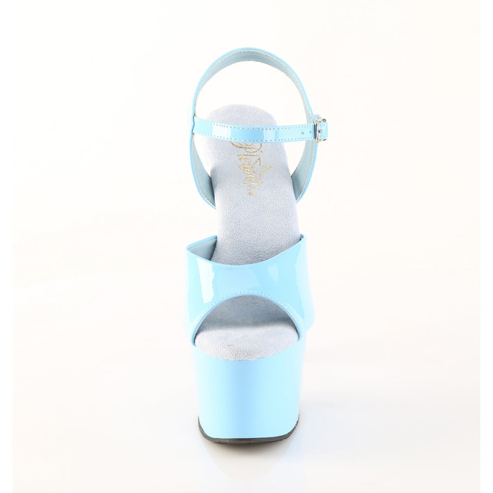 Босоніжки Adore-709 на підборах 7 дюймів, босоніжки з ремінцем на щиколотці 2 3/4 дюйма, світло-блакитні