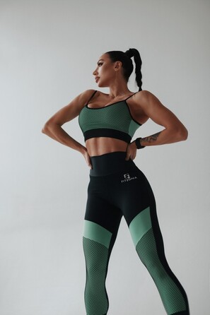 Жіночий топ Fitzona Flourescent Green Top With Fishnet