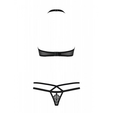 Комплект мереживний Obsessive 838-SET з бретелями на декольті, що підкреслюють груди, L/XL