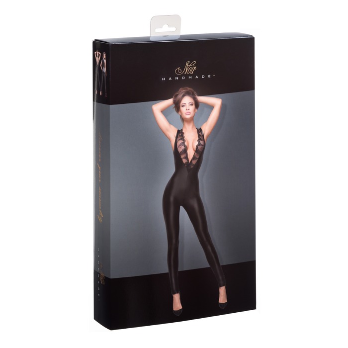 Комбинезон с кружевным декольте Noir Handmade F167 черный, S