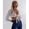ТОП WHITE TOP WITH LONG SLEEVE AND TIE