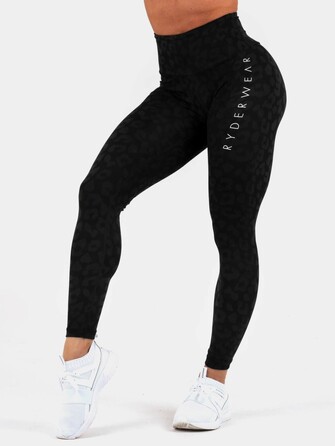Легінси Ryderwear Instinct Scrunch Bum Leggings - Leopard Black