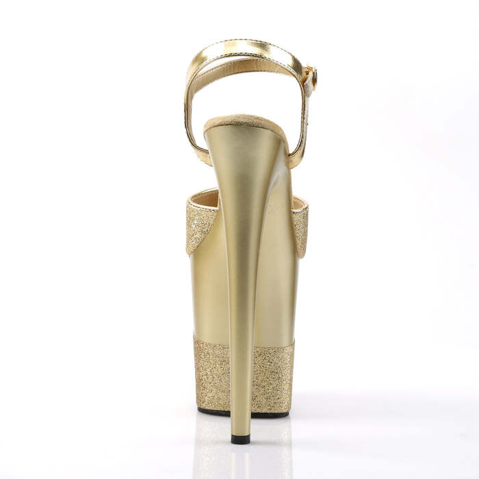 Босоніжки Flamingo-809-2G на підборах 8 дюймів, босоніжки з ремінцем на щиколотці 4 дюйми, золоті