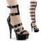 Босоніжки Pleaser Delight-600-46 *6 дюймів на підборах, змінні босоніжки-гладіатори 1 3/4 дюйма PF, чорні