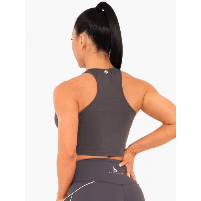 Майка для спорта Ryderwear Cropped Racer Back Charcoal